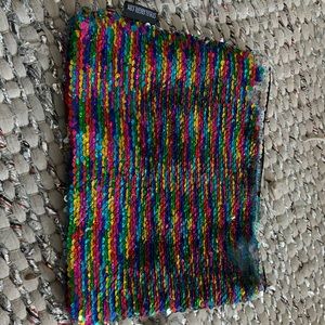 rainbow sequin pouch